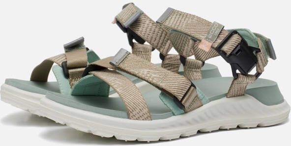 ECCO Off Road leren heren sandalen zwart groen