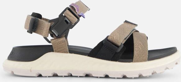 ECCO Off Road leren heren sandalen zwart groen