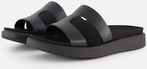 ECCO Flowt Slippers zwart Leer