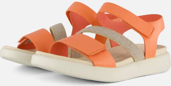 ECCO Flowt W Strap Sandalen oranje Leer Dames