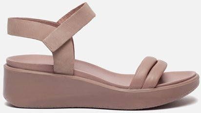 ECCO Flowt Wedge sandalen met sleehak taupe