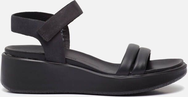ECCO Flowt Wedge sandalen met sleehak zwart