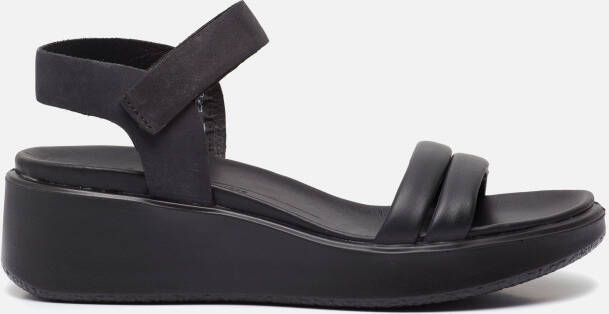 ECCO Flowt Wedge Sandalen zwart Nubuck Dames