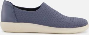 ECCO Soft 2.0 Instapper blauw Textiel