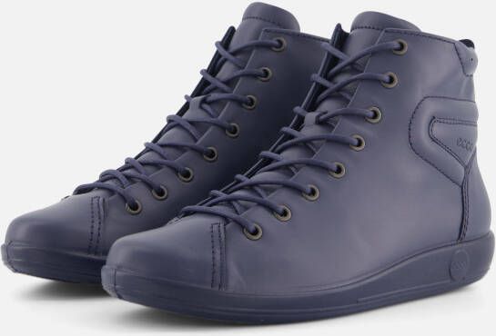 ECCO Soft 2.0 Veterboots blauw Leer