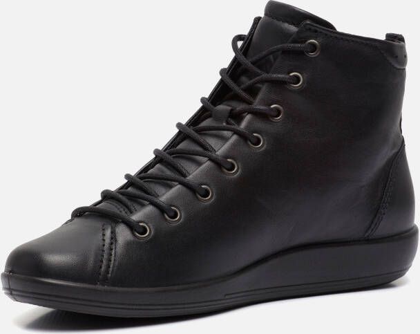ECCO Soft 2.0 Veterboots zwart Leer