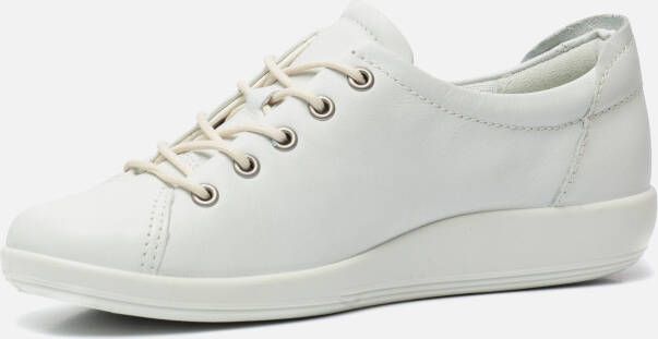 ECCO Soft 2.0 Veterschoenen wit Leer