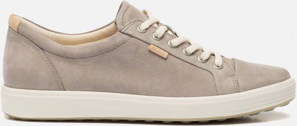ECCO Soft 7 W veterschoenen grijs Textiel Dames - Schoenen.nl