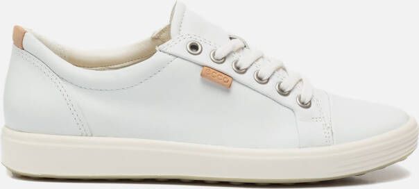 ECCO Soft 7 W Veterschoenen wit Leer