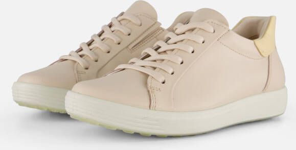 ECCO Soft Sneakers beige Leer Dames