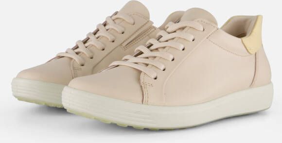 ECCO Soft Sneakers beige Leer Dames