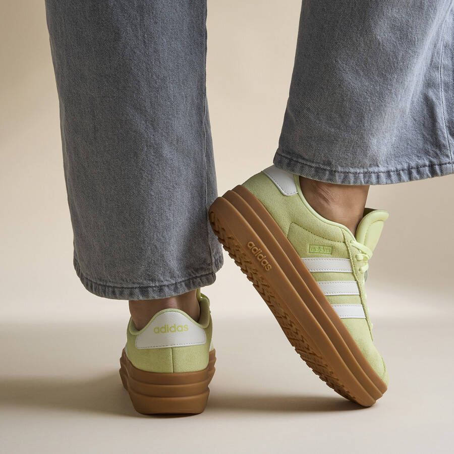Adidas VL Court Bold Sneakers geel Imitatieleer