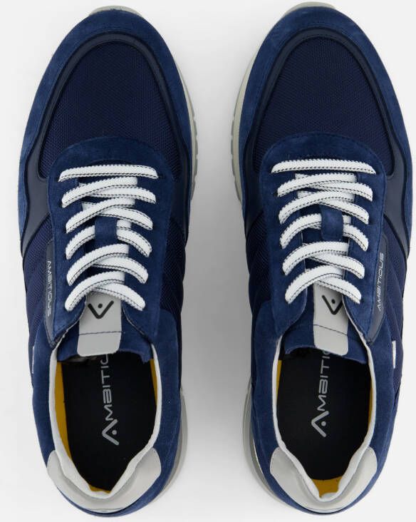 Ambitious Temple Sneakers blauw Suede
