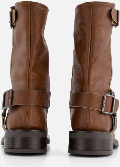 Ann Rocks Biker boots cognac Leer