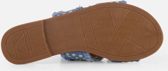Ann Rocks Denim Slippers blauw Synthetisch