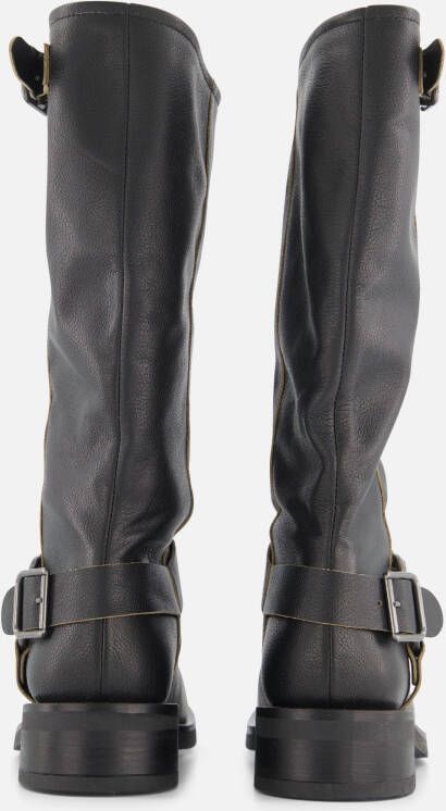 Ann Rocks Hoge Biker boots zwart Leer