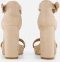 Ann Rocks Sandalen met hak beige Textiel - Thumbnail 3