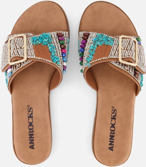 Ann Rocks Slippers bruin Synthetisch