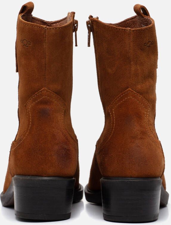 Aqa Cowboylaarzen cognac Suede