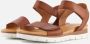 Aqa Shoes A8365 Volwassenen Platte sandalen Cognac - Thumbnail 8