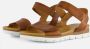 AQA Shoes A8570 Volwassenen Platte sandalenDames Sandalen Cognac - Thumbnail 8