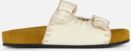 Aqa Slippers beige Textiel