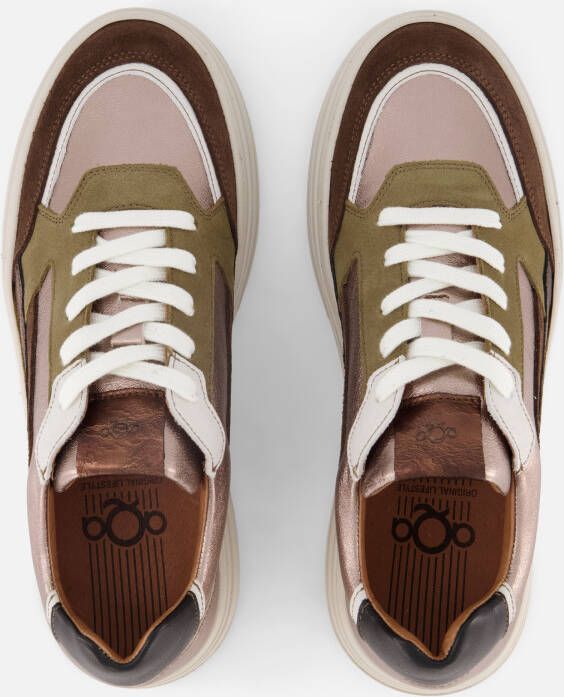 Aqa Sneakers brons Leer