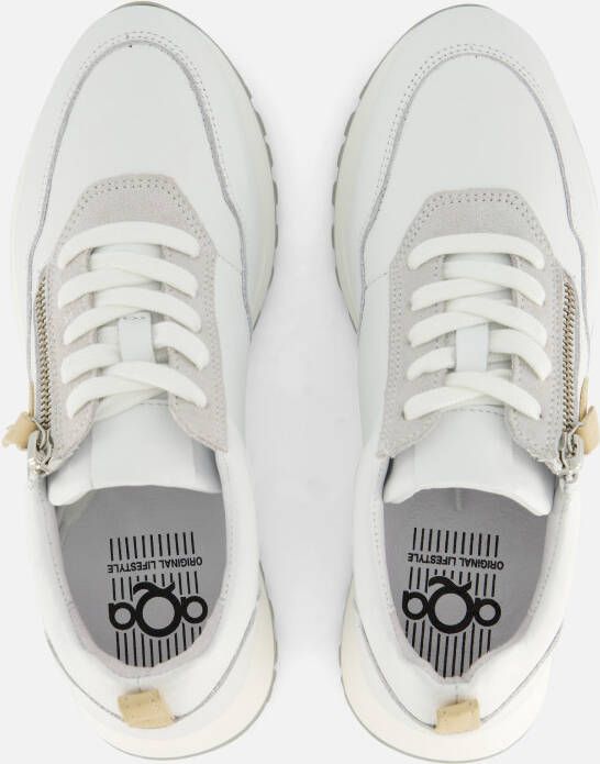 Aqa Sneakers wit Leer