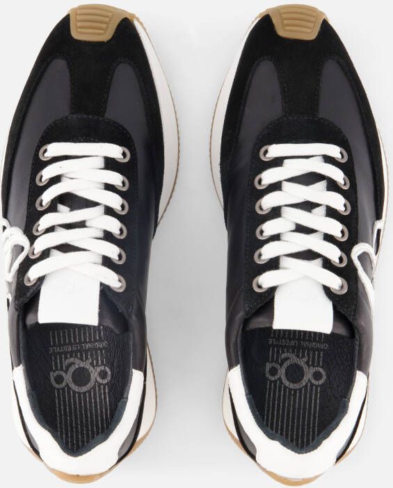 Aqa Sneakers zwart Leer