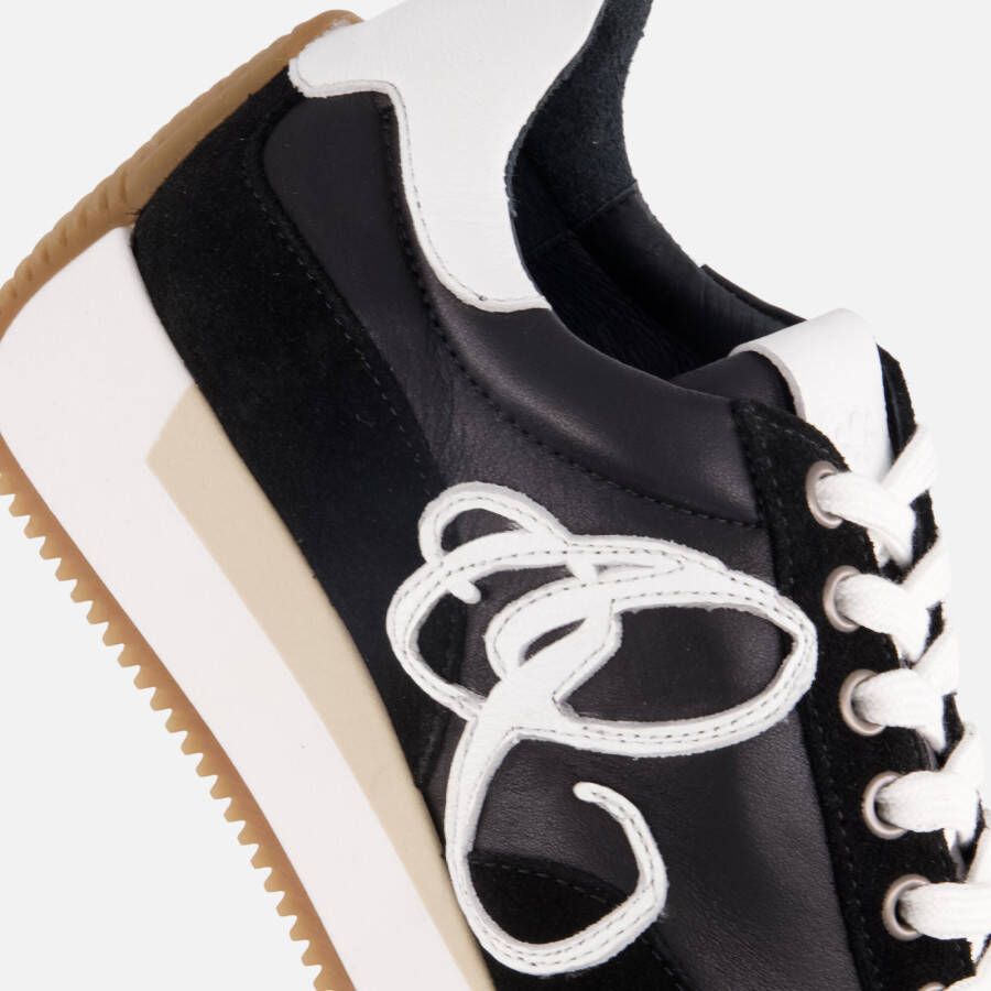 Aqa Sneakers zwart Leer