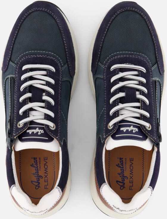 Australian Discover Sneakers blauw Leer