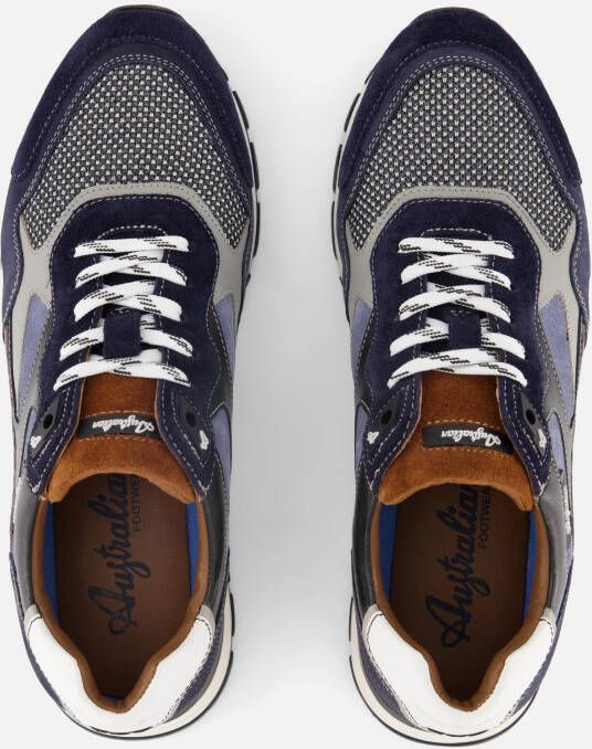 Australian Tiago Sneakers blauw Leer