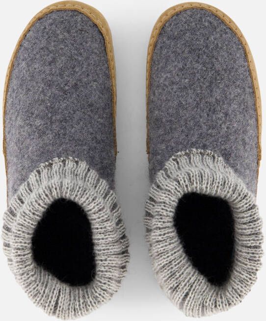 Bergstein Cozy Lux Pantoffels grijs Wol