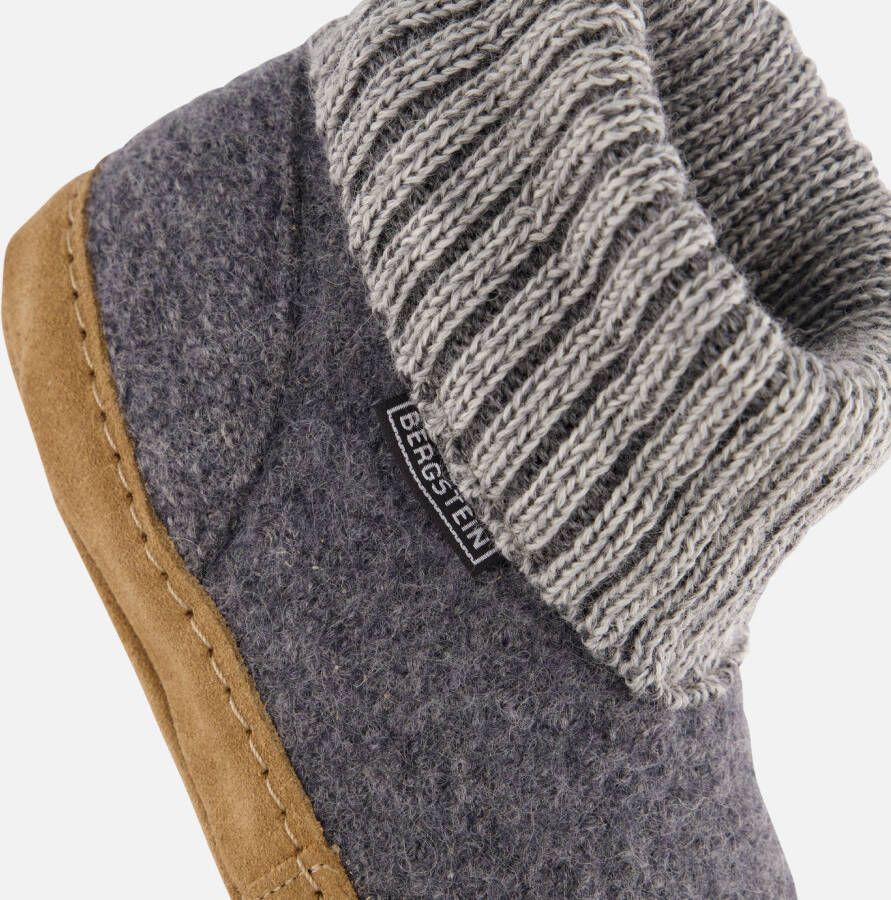 Bergstein Cozy Lux Pantoffels grijs Wol