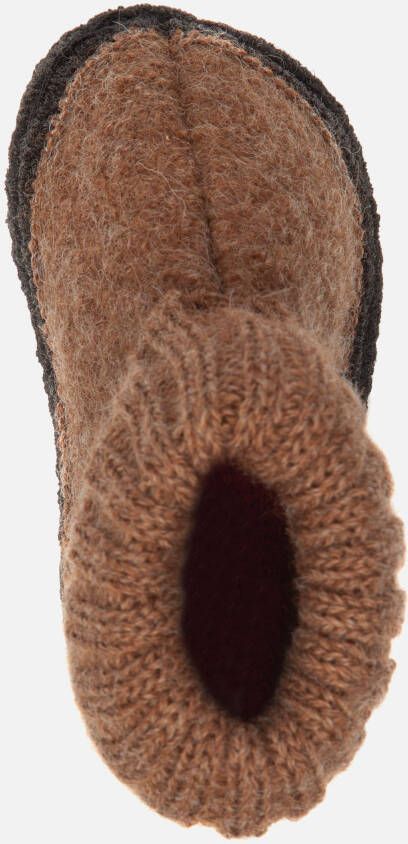 Bergstein Cozy slofjes bruin Schapenwol