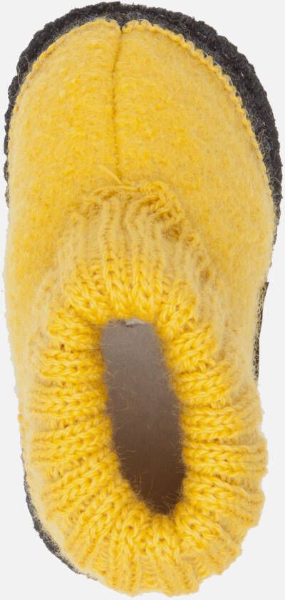 Bergstein Cozy slofjes geel Schapenwol 750205