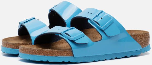 Birkenstock Arizona Sandalen blauw Lak