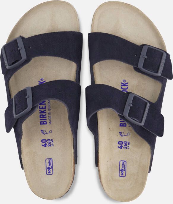 Birkenstock Arizona Sandalen blauw Suede