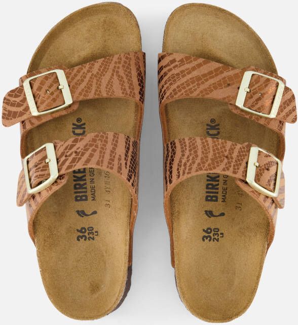 Birkenstock Arizona Slippers bruin Synthetisch