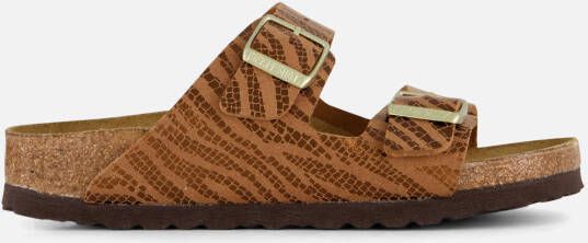 Birkenstock Arizona Slippers bruin Synthetisch