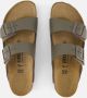 Birkenstock Arizona Slippers grijs Leer - Thumbnail 2