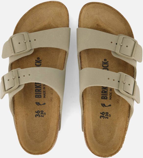 Birkenstock Arizona Slippers groen Imitatieleer