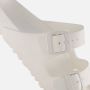 Birkenstock Witte Rubberen Slipper Dubbele Gespsluiting White - Thumbnail 5