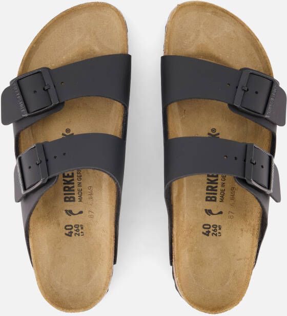 Birkenstock Arizona Slippers zwart Imitatieleer