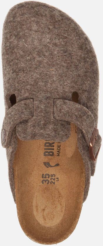 Birkenstock Boston instappers bruin Vilt 270247