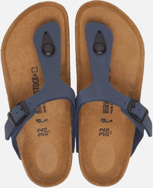 Birkenstock Gizeh Slippers blauw Imitatieleer