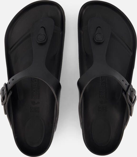 Birkenstock Gizeh Slippers zwart Rubber