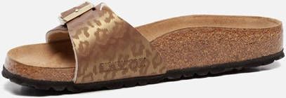 Birkenstock Madrid Leopard slippers goud