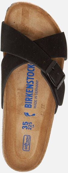 Birkenstock Siena slippers zwart Nubuck
