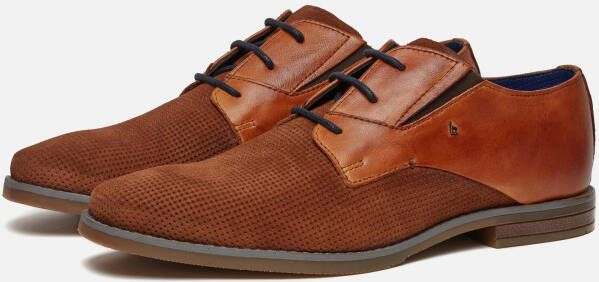 Bugatti Menello Veterschoenen cognac Suede